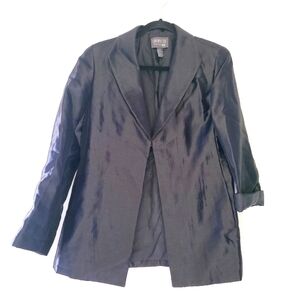 LAFAYETTE 148 NEW YORK shiny black mettalic blazer